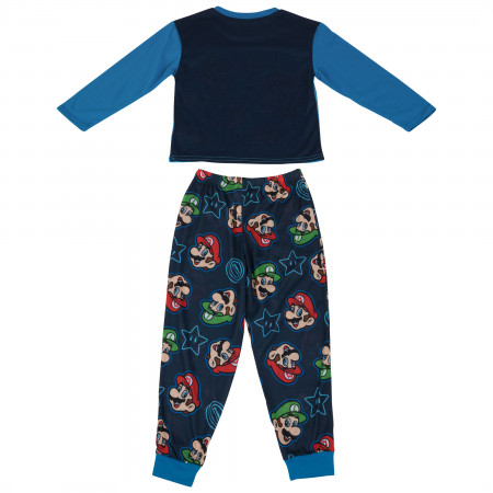 Super Mario Bros. Mario and Luigi 2-Piece Long Sleeve Youth Pajama Set